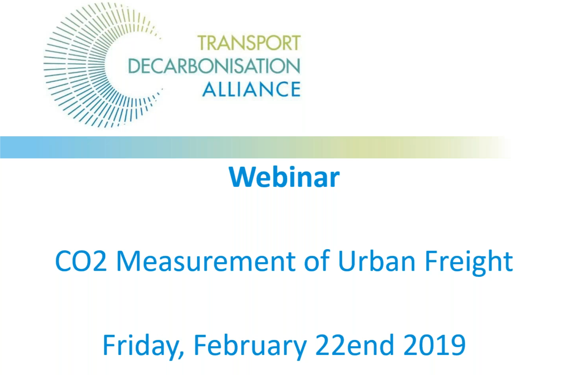 TDA Urban Freight Webinar